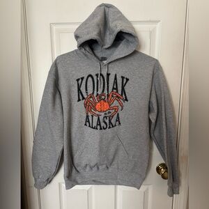 Kodiak Alaska Gray Hoodie Size Small